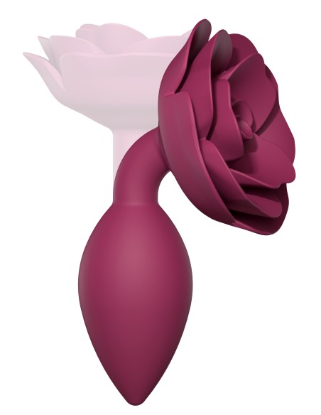 Plug Bijou Anal Open Roses M 8 x 3.3cm Rose | FetishXplore