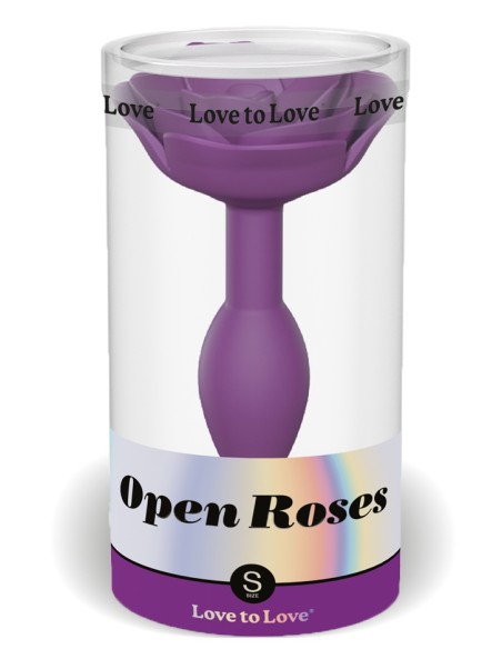 Plug Bijou Anal Open Roses S 8 x 2.9cm Violet | FetishXplore