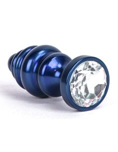 Plug Bijou Anal Alloy 6.5 x 3cm Bleu | FetishXplore
