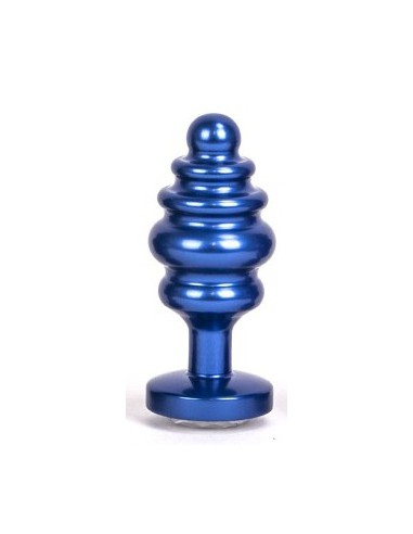 Plug Bijou Anal Alloy 6.5 x 3cm Bleu | FetishXplore