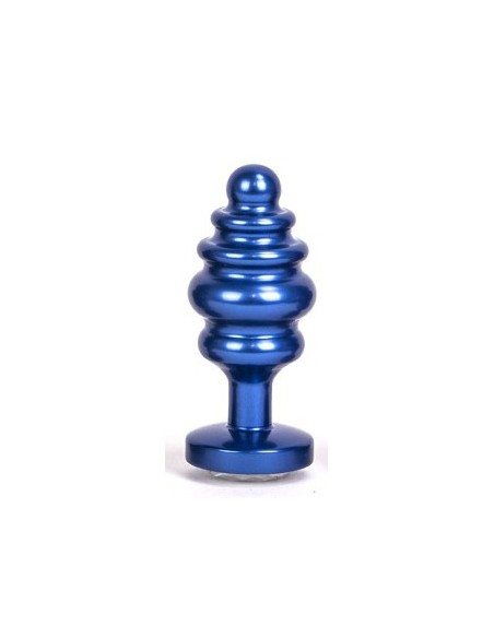 Plug Bijou Anal Alloy 6.5 x 3cm Bleu | FetishXplore