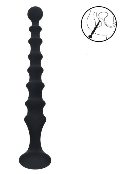 Chapelet anal Long Ribbed 23 x 3.1cm