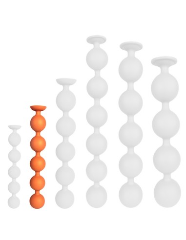 Boules Anales Bulby Butt M 30 x 4,7 cm Orange | FetishXplore