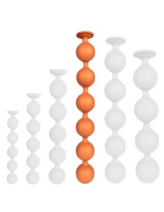 Boules Anales Bulby Butt XL 50 x 6,7 cm Orange | FetishXplore