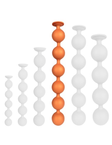Boules Anales Bulby Butt XL 50 x 6,7 cm Orange | FetishXplore