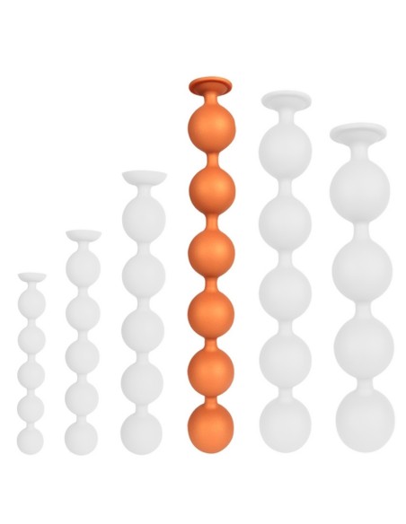 Boules Anales Bulby Butt XL 50 x 6,7 cm Orange | FetishXplore