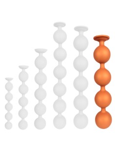 Boules Anales Bulby Butt XXXL 45 x 8,7 cm Orange | FetishXplore