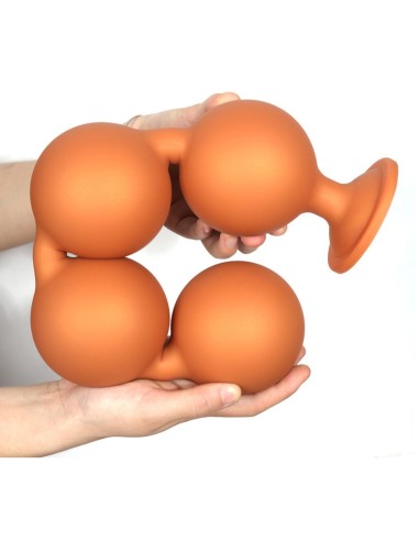 Boules Anales Bulby Butt XXXL 45 x 8,7 cm Orange | FetishXplore