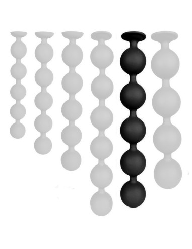 Boules Anales Bulby Butt XXL 49 x 7,7 cm Noires | FetishXplore