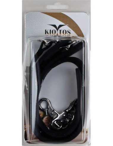 Menottes Chevilles Silicone Deluxe Noir BDSM - Kiotos | FetishXplore
