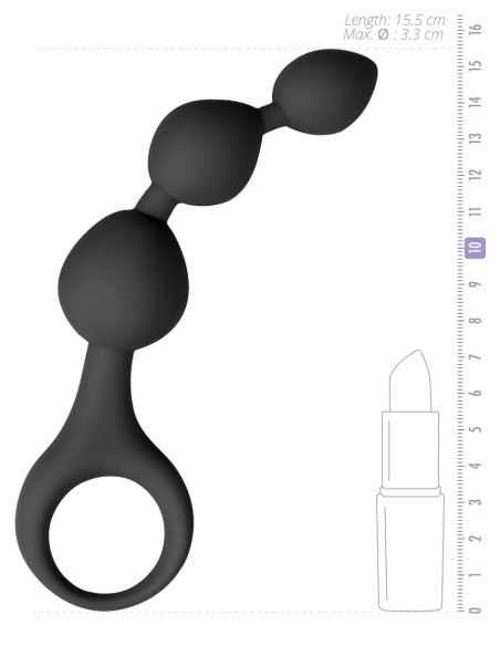 Chapelet Anal Triple Teaser 11 x 3 cm | FetishXplore