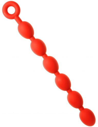 Boules Anales Stretch Eggs M 45 x 5 cm Rouges | FetishXplore