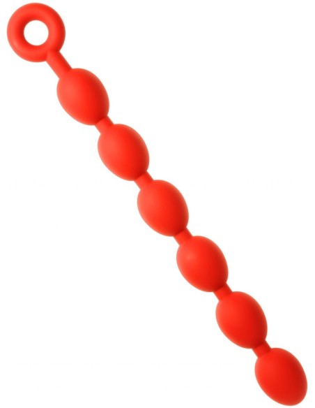 Boules Anales Stretch Eggs M 45 x 5 cm Rouges | FetishXplore