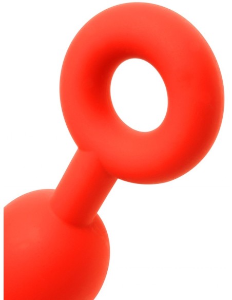 Boules Anales Stretch Eggs M 45 x 5 cm Rouges | FetishXplore