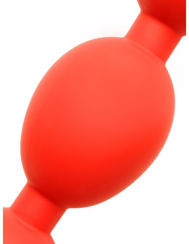 Boules Anales Stretch Eggs M 45 x 5 cm Rouges | FetishXplore