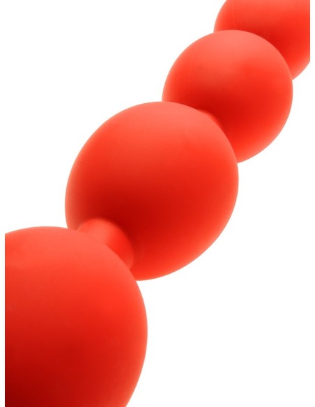 Boules Anales Stretch Eggs M 45 x 5 cm Rouges | FetishXplore