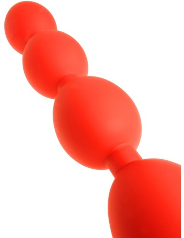 Boules Anales Stretch Eggs M 45 x 5 cm Rouges | FetishXplore