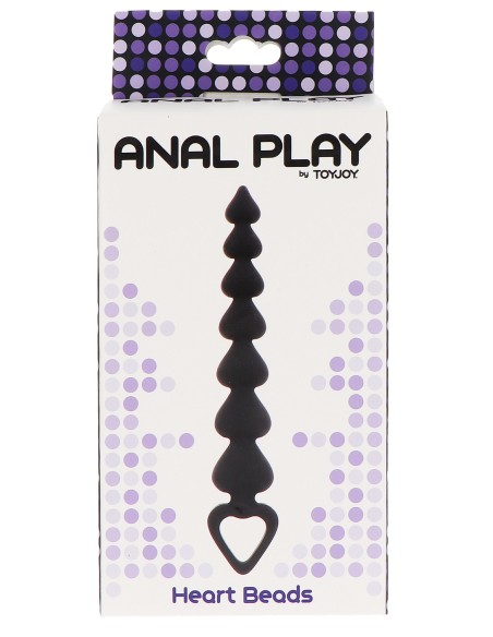 Chapelet Anal Heart Beads 18 x 3,4 cm | FetishXplore