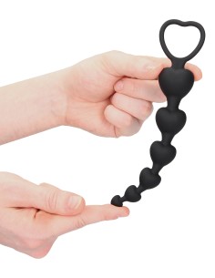 Chapelet Silicone Anal Heart 15 x 3,2 cm | FetishXplore