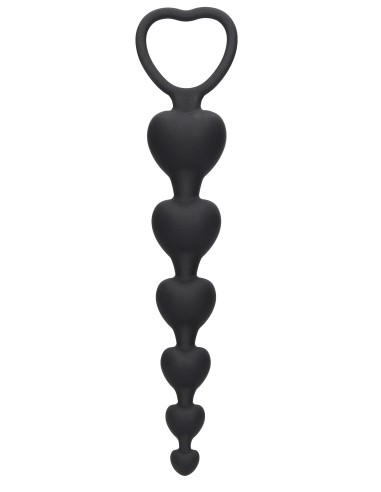 Chapelet Silicone Anal Heart 15 x 3,2 cm | FetishXplore
