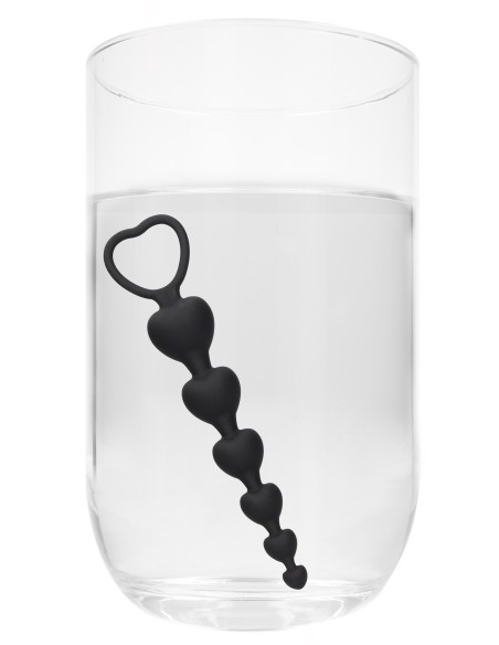 Chapelet Silicone Anal Heart 15 x 3,2 cm | FetishXplore