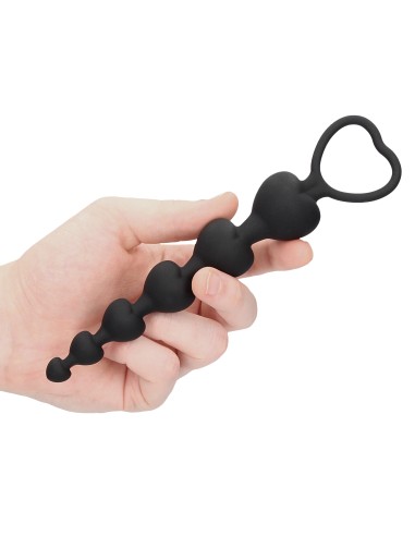 Chapelet Silicone Anal Heart 15 x 3,2 cm | FetishXplore