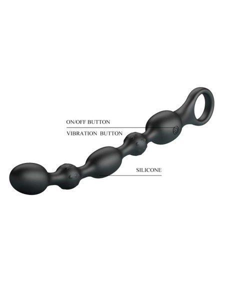 Boules Vibrantes Van Pretty Love 16 x 2,3 cm Noires | FetishXplore