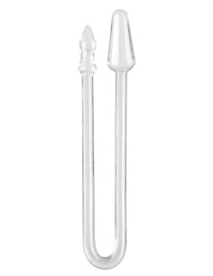 Super Long Double Head Anal Plug Clear | FetishXplore