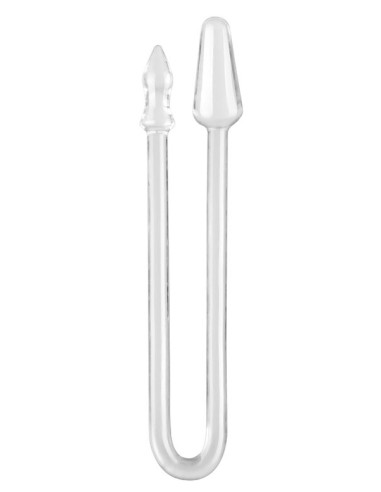 Super Long Double Head Anal Plug Clear | FetishXplore