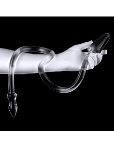 Super Long Double Head Anal Plug Clear | FetishXplore 2