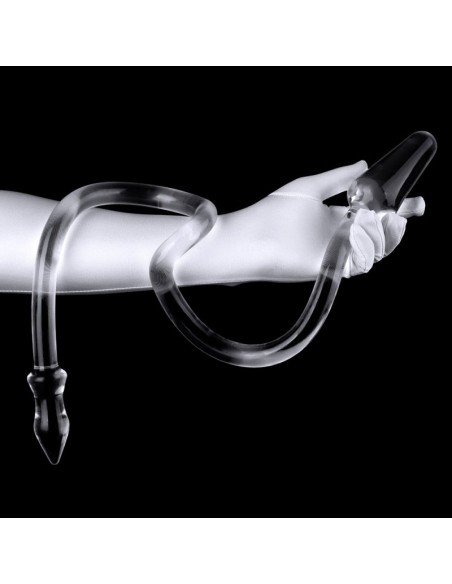 Super Long Double Head Anal Plug Clear | FetishXplore