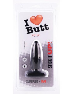 Plug Slim M I Love Butt 11 x 3.7 cm Noir | FetishXplore 2