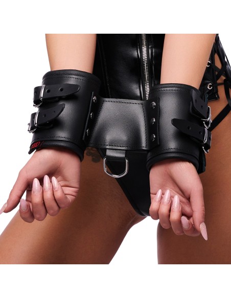 Double Menotte de Maintien en Cuir | FetishXplore