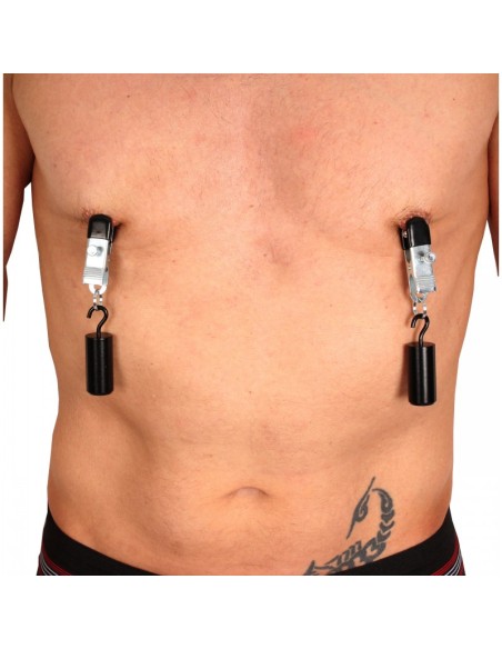Poids pour Tétons / Ballstretcher 100g avec Pinces | FetishXplore