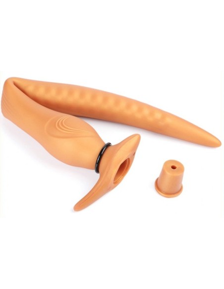 Plug Gonflable Long Eel M 37 x 4.5 cm Orange | FetishXplore
