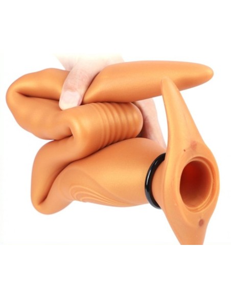 Plug Gonflable Long Eel M 37 x 4.5 cm Orange | FetishXplore