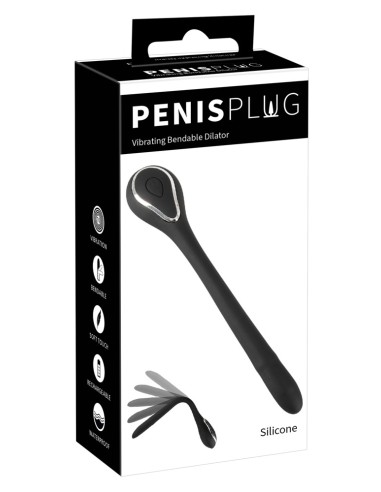 Bendy Vibrating Penis Plug 10cm - Diameter 10mm