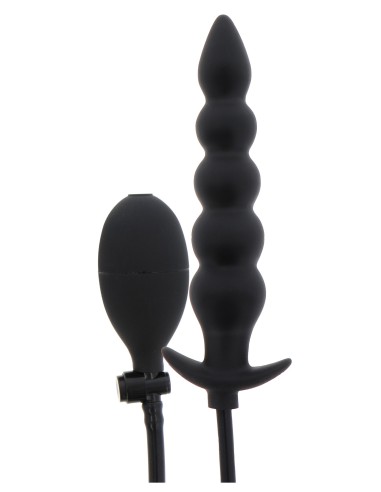 Plug Gonflable Ribbed Advanced 18.5 x 4 cm Noir | FetishXplore