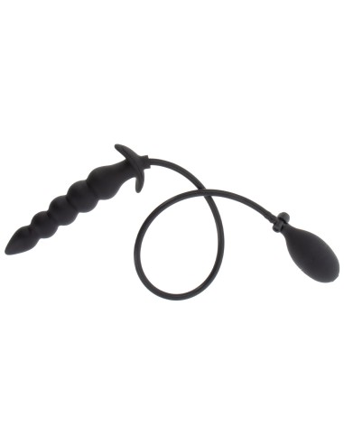 Plug Gonflable Ribbed Advanced 18.5 x 4 cm Noir | FetishXplore