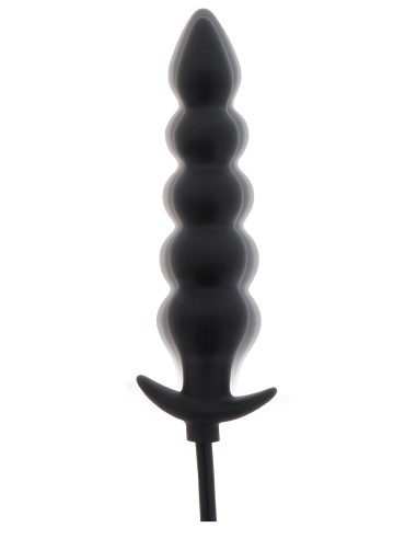 Plug Gonflable Ribbed Advanced 18.5 x 4 cm Noir | FetishXplore