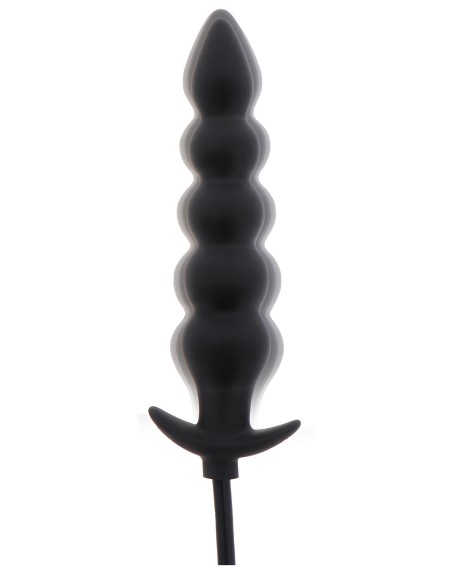 Plug Gonflable Ribbed Advanced 18.5 x 4 cm Noir | FetishXplore