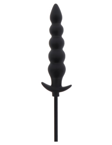 Plug Gonflable Ribbed Advanced 18.5 x 4 cm Noir | FetishXplore
