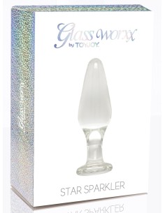 Plug en Verre Star Sparkler 11 x 3.5 cm | FetishXplore 2