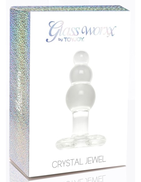 Plug en Verre Crystal Jewel 9.5 x 3.5 cm | FetishXplore
