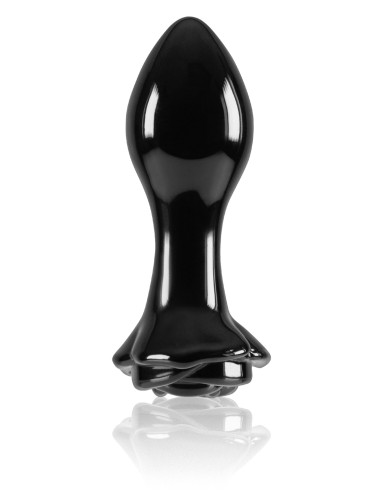 Plug en Verre Crystal Rose 7 x 3.2 cm Noir | FetishXplore