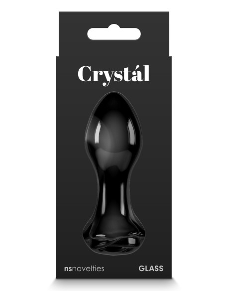 Plug en Verre Crystal Rose 7 x 3.2 cm Noir | FetishXplore