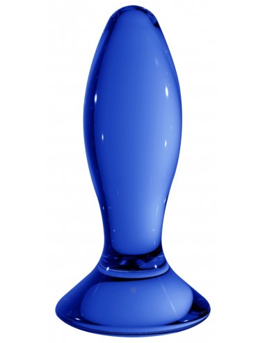 Plug en Verre Follower Bleu 9 x 3.5 cm | FetishXplore