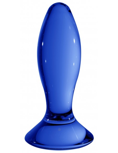 Plug en Verre Follower Bleu 9 x 3.5 cm | FetishXplore