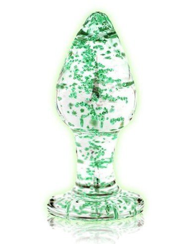 Plug en Verre Phosphorescent Butt Glow M 7 x 3.2 cm | FetishXplore