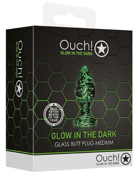 Plug en Verre Phosphorescent Butt Glow M 7 x 3.2 cm | FetishXplore